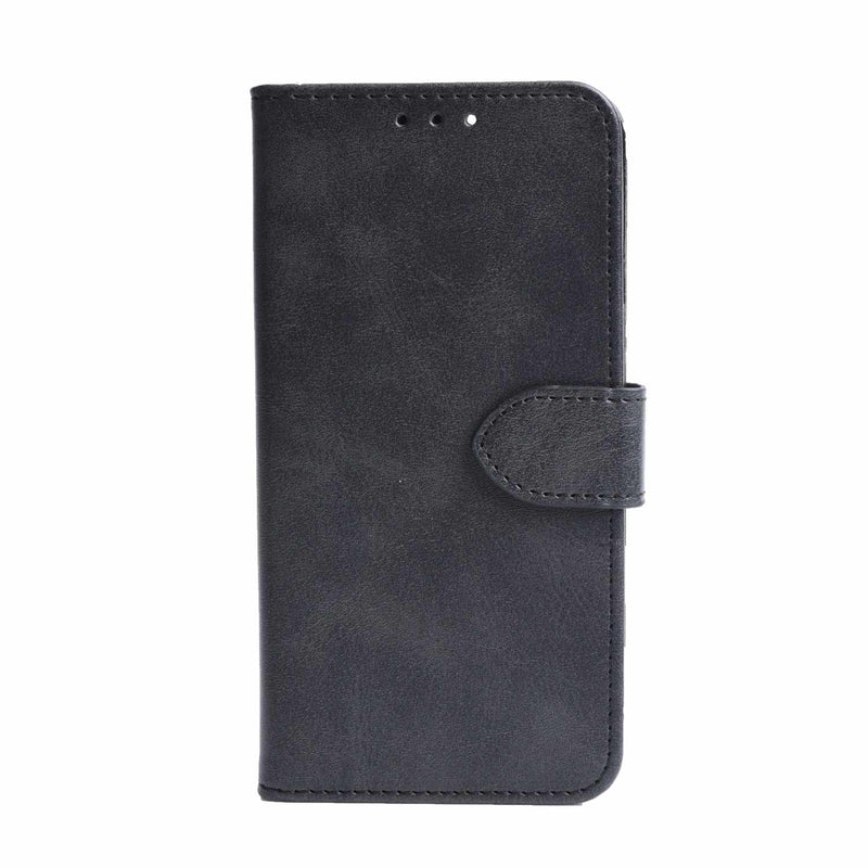 Blu Element Faux Leather Folio Case w/TPU Gelskin Black for iPhone 16e/15/14/13