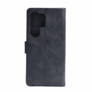 BEWFSU24B Faux Leather Folio Case w/TPU Gelskin Galaxy S24 Ultra Black