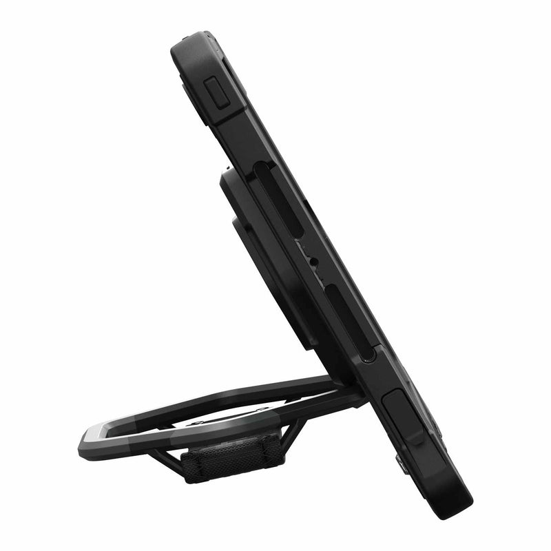 124471114340 Plasma Rugged Case w/Rotating Handstrap iPad 10.2 2021/10.2 2020/10.2 2019 Ice/Black