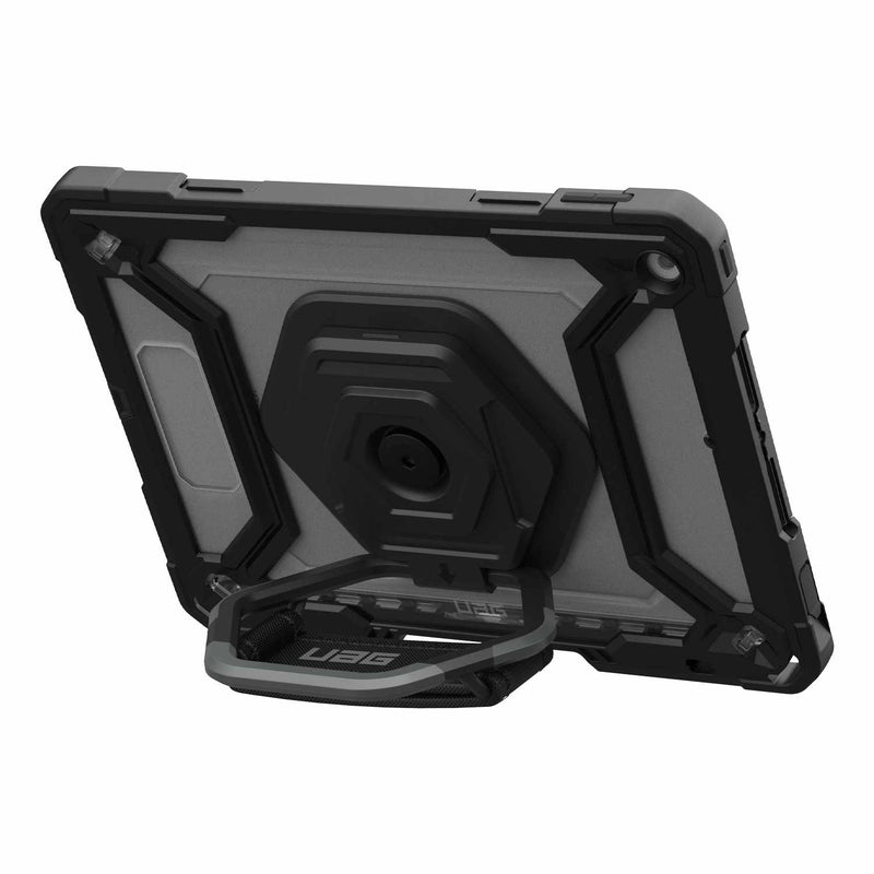 124471114340 Plasma Rugged Case w/Rotating Handstrap iPad 10.2 2021/10.2 2020/10.2 2019 Ice/Black