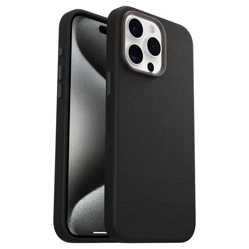 7795573 Symmetry Cactus Leather MagSafe Case iPhone 15 Pro Max Noir Ash