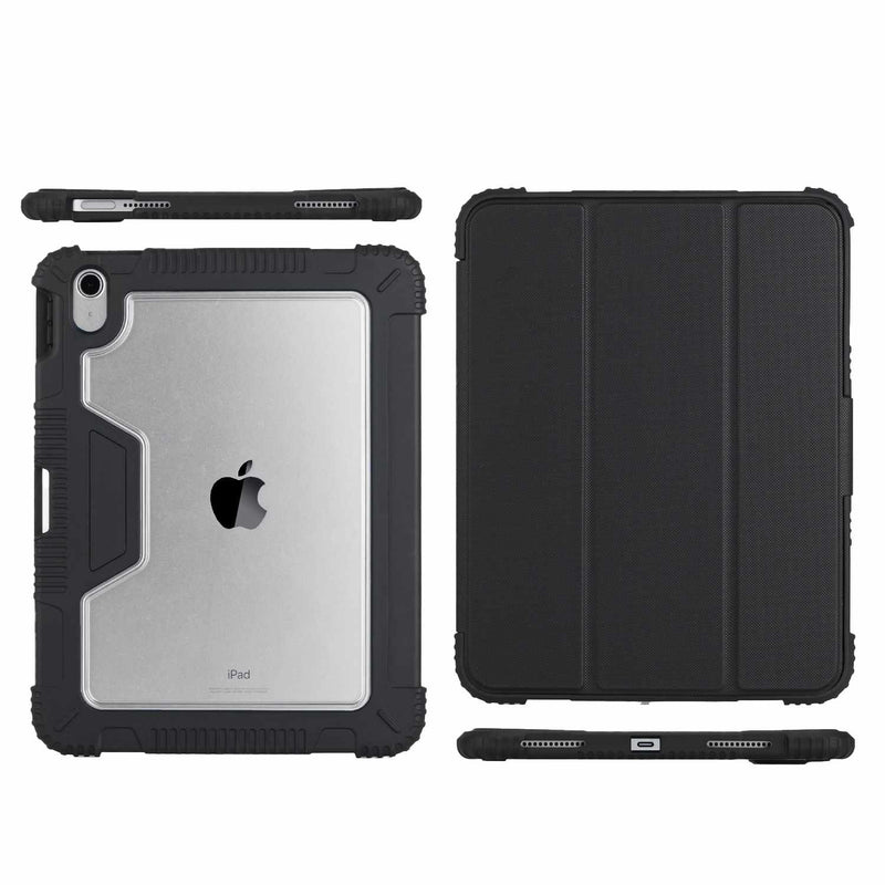 RPZZKJFOLIP10GBK Rugged Folio Case with Clear Back iPad 11 2025 (11th Gen)/(10th Gen) Black