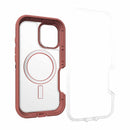 7796083 Defender XT Clear Pro Case iPhone 16 Brick Red Clear