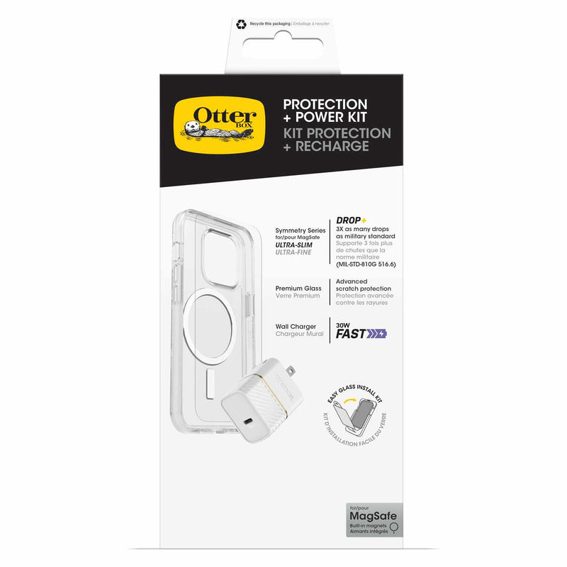 7881425 Protection+Power Kit (Symmetry Clear MagSafe w/Glass + Wall Charger 30W White) iPhone 16 Plus Clear