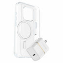 OtterBox Protection+Power Kit (Symmetry Clear MagSafe w/Glass + Wall Charger 30W White) for iPhone 16 Pro