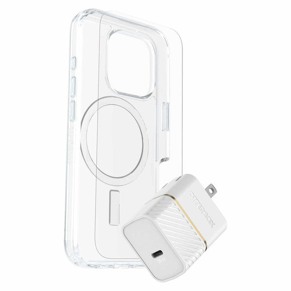 7881431 Protection+Power Kit (Symmetry Clear MagSafe w/Glass + Wall Charger 30W White) iPhone 16 Pro Clear