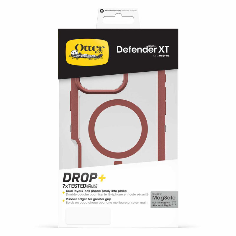 7796105 Defender XT Clear Pro Case iPhone 16 Pro Max Brick Red Clear