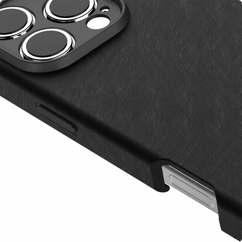 AP6UAVLERBKPL Vegan Leather MagSafe Case iPhone 16 Pro Max Ash