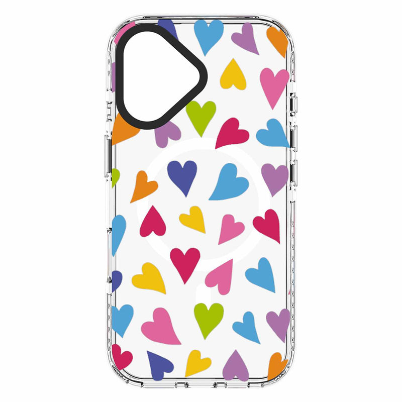 Blu Element Chromatic Print MagSafe Case Bright Hearts for iPhone 16