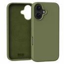 BESPIP161O2 Silicone MagSafe Case iPhone 16 Plus Olive