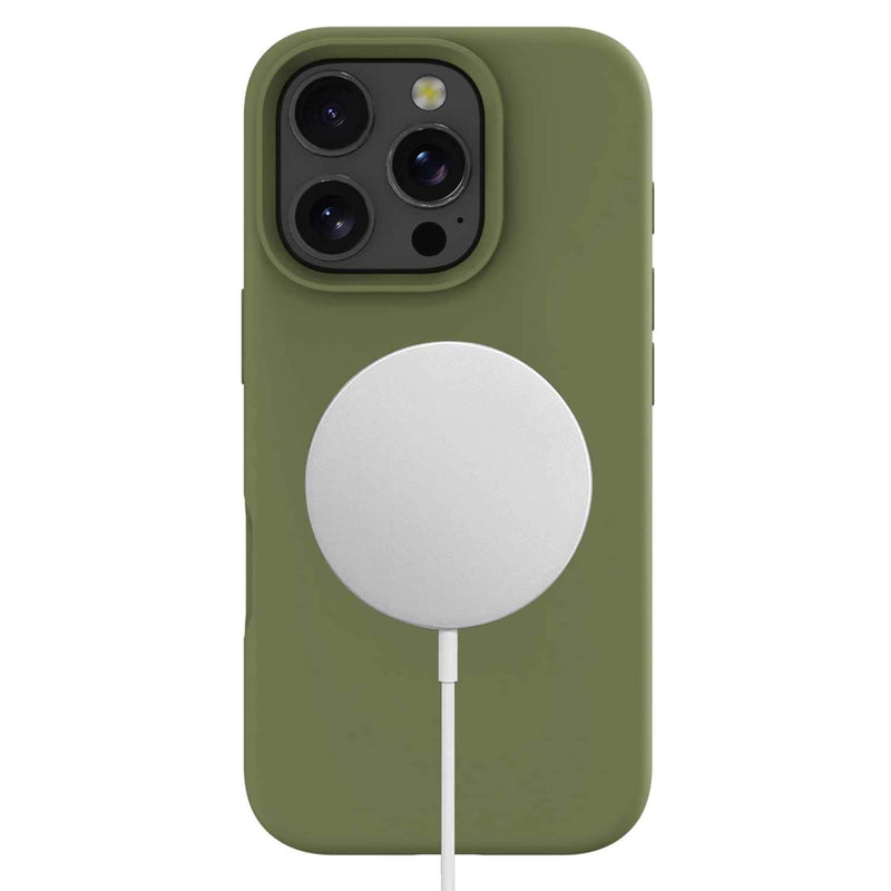 BESPIP161O3 Silicone MagSafe Case iPhone 16 Pro Olive