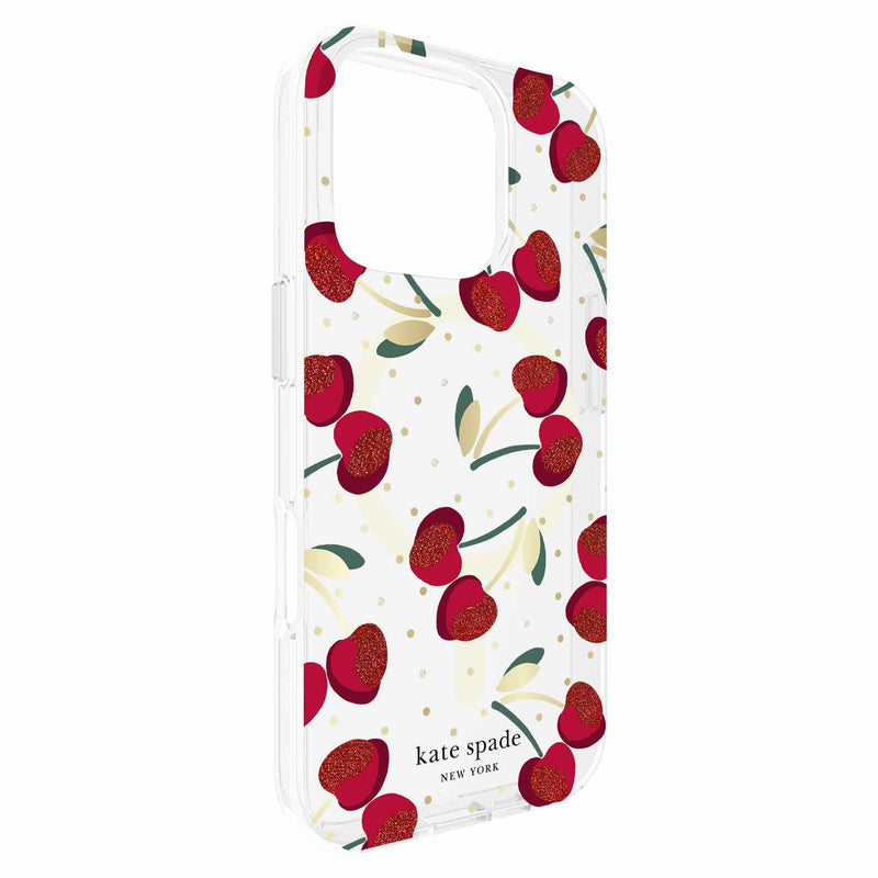 Kate Spade Protective Case w/MagSafe Cherry Dot for iPhone 16 Pro