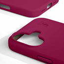 IDSICMSI2461521 Silicone Case MagSafe iPhone 16 Cranberry