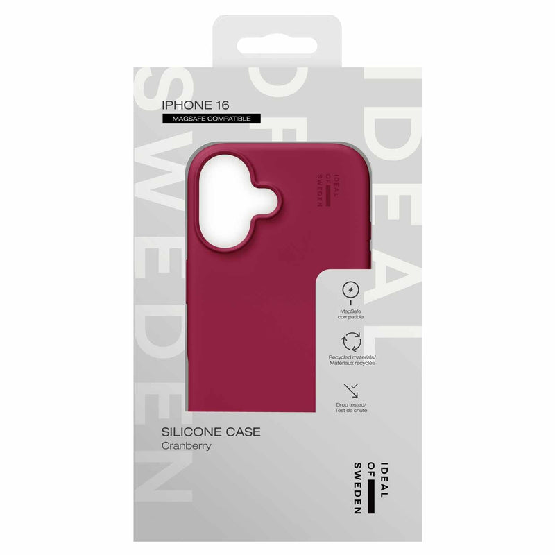 IDSICMSI2461521 Silicone Case MagSafe iPhone 16 Cranberry