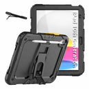 Bulk Packaging Rugged Case with Kickstand & Built-in Screen Protector Black for iPad 10.9 2022 (10th Gen)