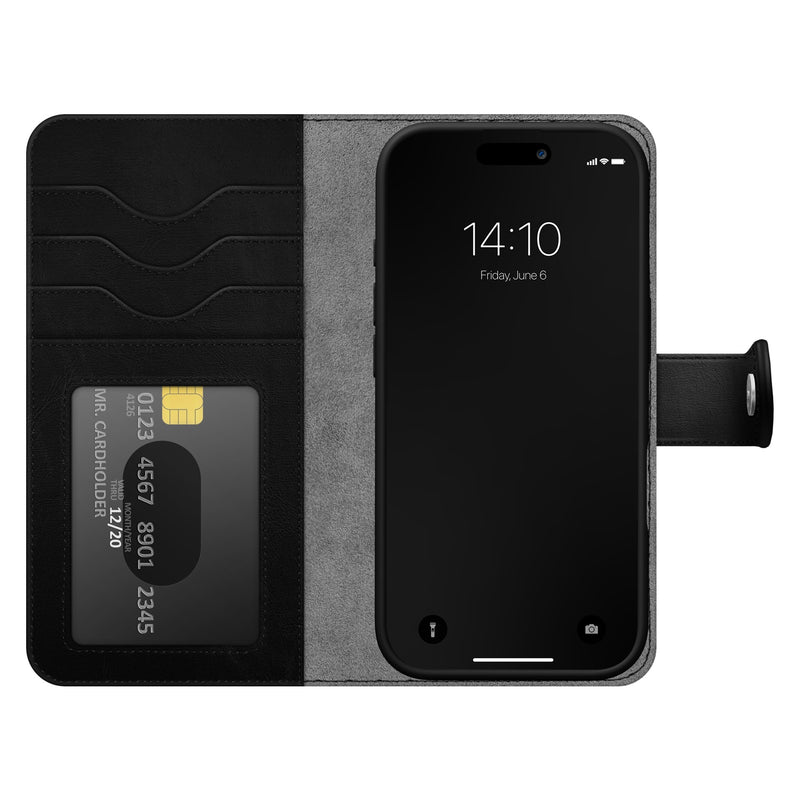 Ideal of Sweden Magnet+ Wallet MagSafe Case Black for iPhone 16 Pro Max