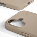 IDSICMSI2461128 Silicone Case MagSafe iPhone 16 Beige