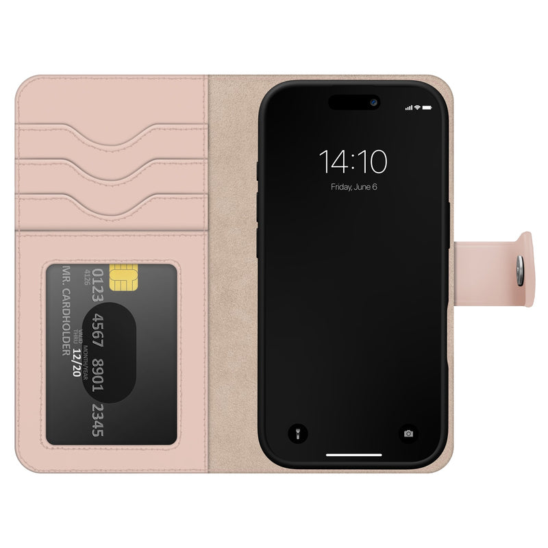 IDMWPMSI2461P51 Magnet+ Wallet MagSafe Case iPhone 16 Pro Pink