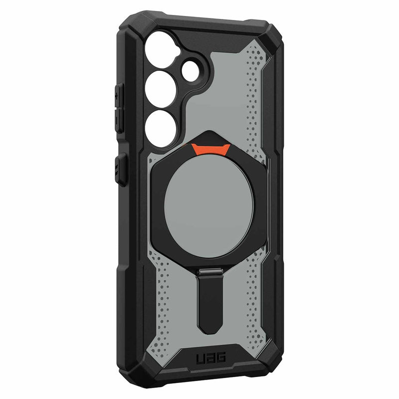 214469114097 Plasma XTE Rugged Kickstand Case w/Magnet Galaxy S25 Black/Orange