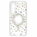 IDCLCMSS25507 Clear Case Mid Compatible w/MagSafe Galaxy S25/S24 Petite Floral