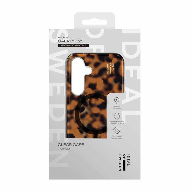 IDCLCMSS25518 Clear Case Mid Compatible w/MagSafe Galaxy S25/S24 Tortoise