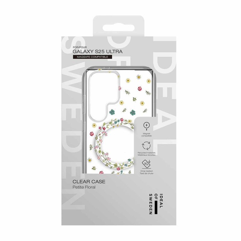 IDCLCMSS25U507 Clear Mid Case w/Magnets Galaxy S25 Ultra Petite Floral