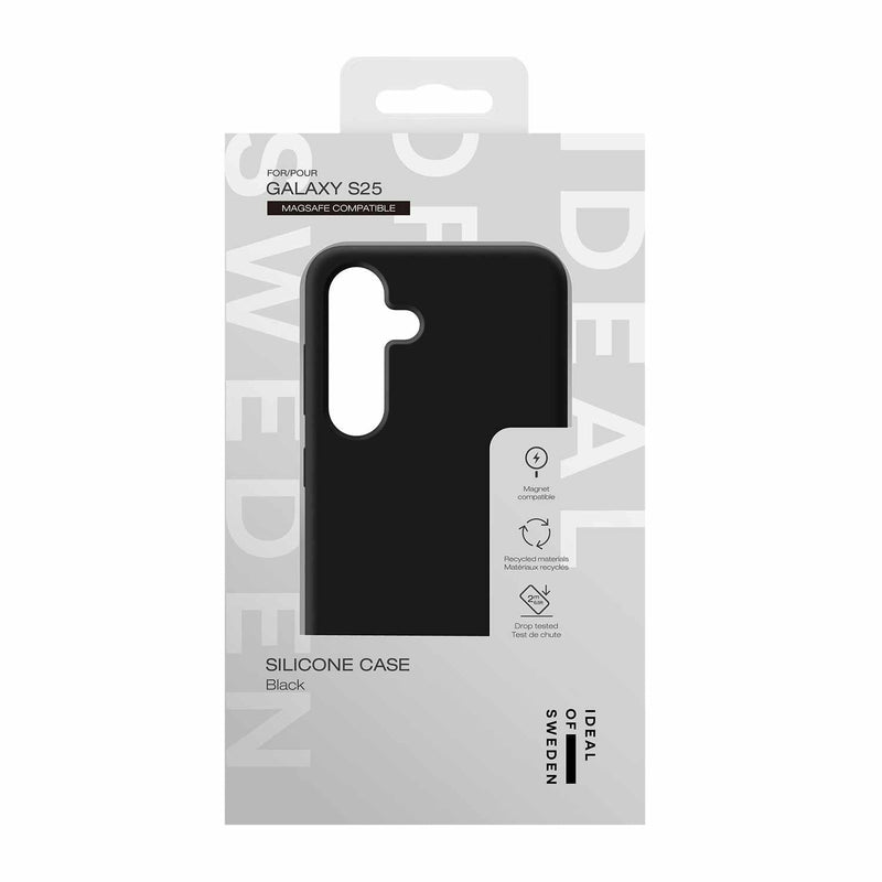 IDSICMSS2501 Silicone Case Compatible w/MagSafe Galaxy S25/S24 Black