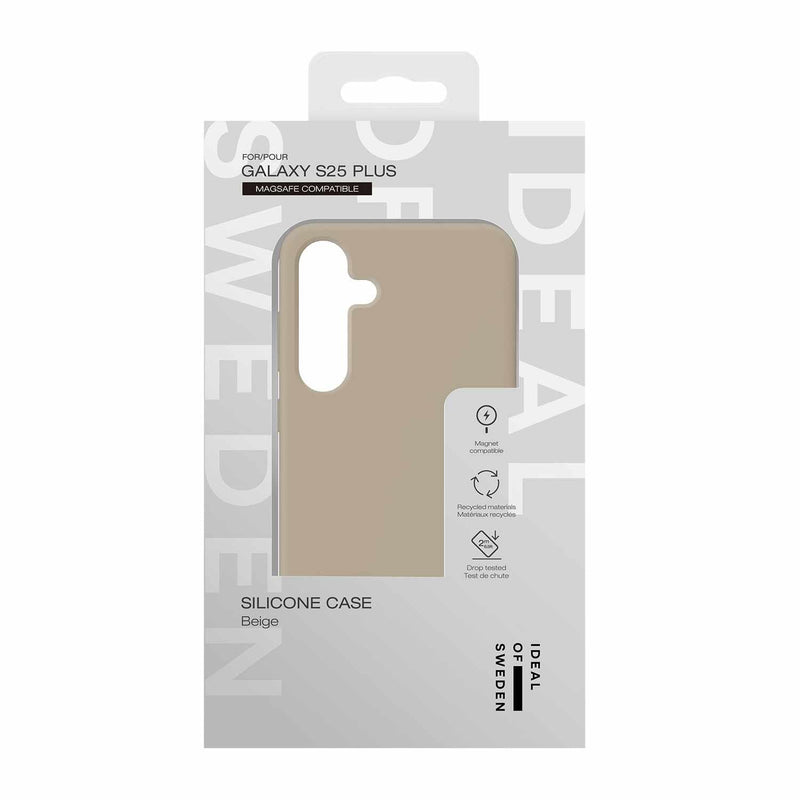 IDSICMSS25P128 Silicone Case Compatible w/MagSafe Galaxy S25+/S24+ Beige
