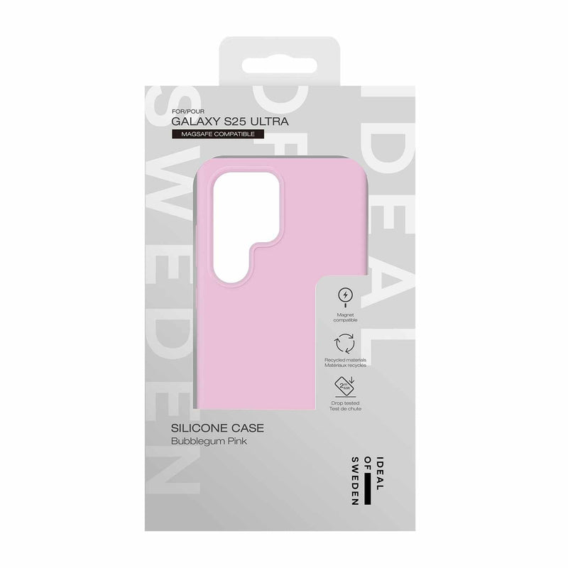 Ideal of Sweden Silicone Case w/Magnets Bubblegum Pink for Samsung Galaxy S25 Ultra