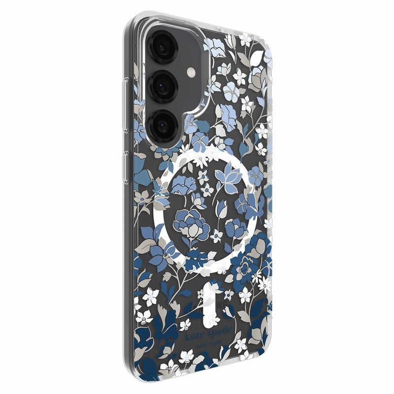KS055948 Protective MagSafe Case Galaxy S25 Flowerbed Blue with Gems