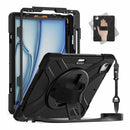 HYHDWIP13ASJPBKC Heavy Duty Case w/Kickstand/Built-in Screen Protector/Hand & Shoulder Strap iPad Pro 12.9 2022/2021/2020/2018/Air 13 2025/2024 Black with Customization