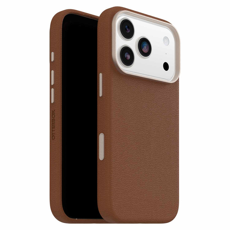 7799048 Symmetry Cactus Leather MagSafe Case w/Camera Control iPhone 17 Pro Dessert Saddle (Brown)