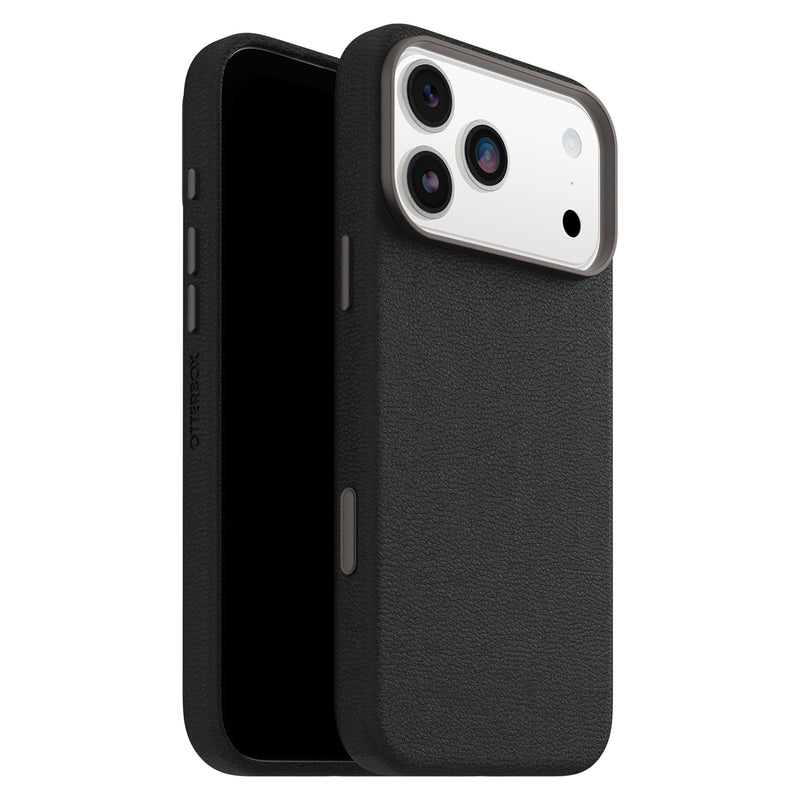 7799060 Symmetry Cactus Leather MagSafe Case w/Camera Control iPhone 17 Pro Max Noir Ash (Black)