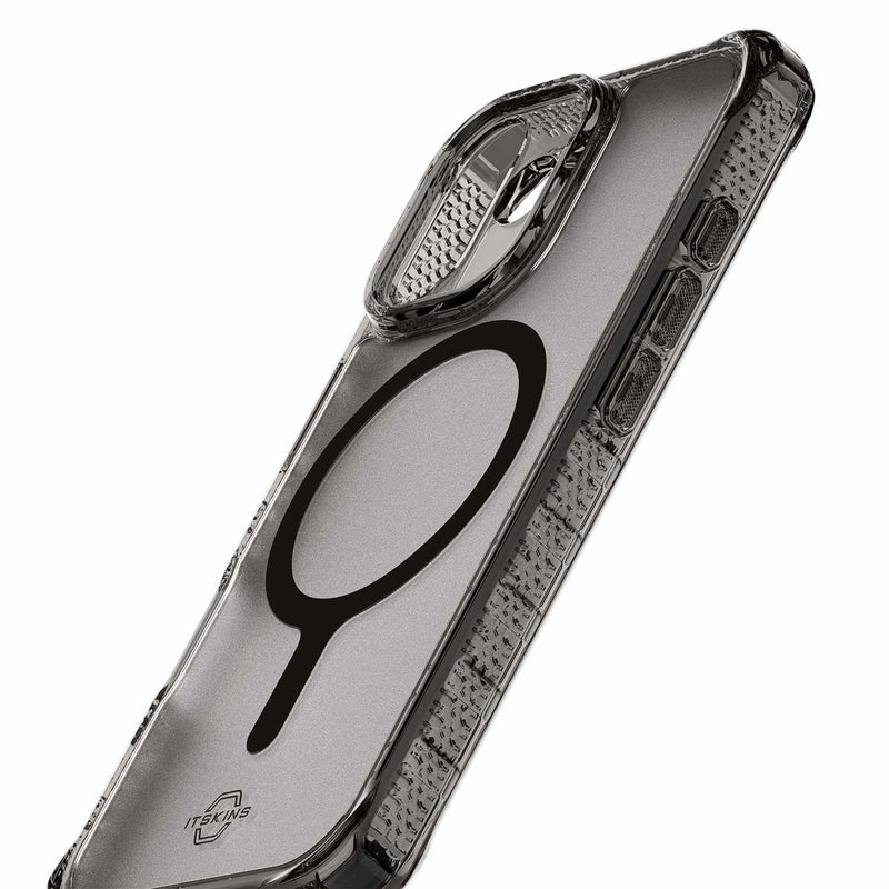 ITSKINS Hybrid_R Vapor MagSafe Case Smoke for iPhone 17