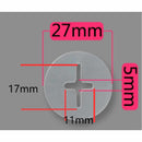 Bulk Packaging Peg Hook Stopper Model C Frosted Clear