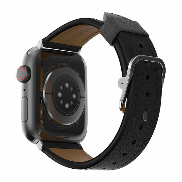 7795600 Symmetry Cactus Leather Watch Band Apple Watch 45/44/42 mm Noir Ash