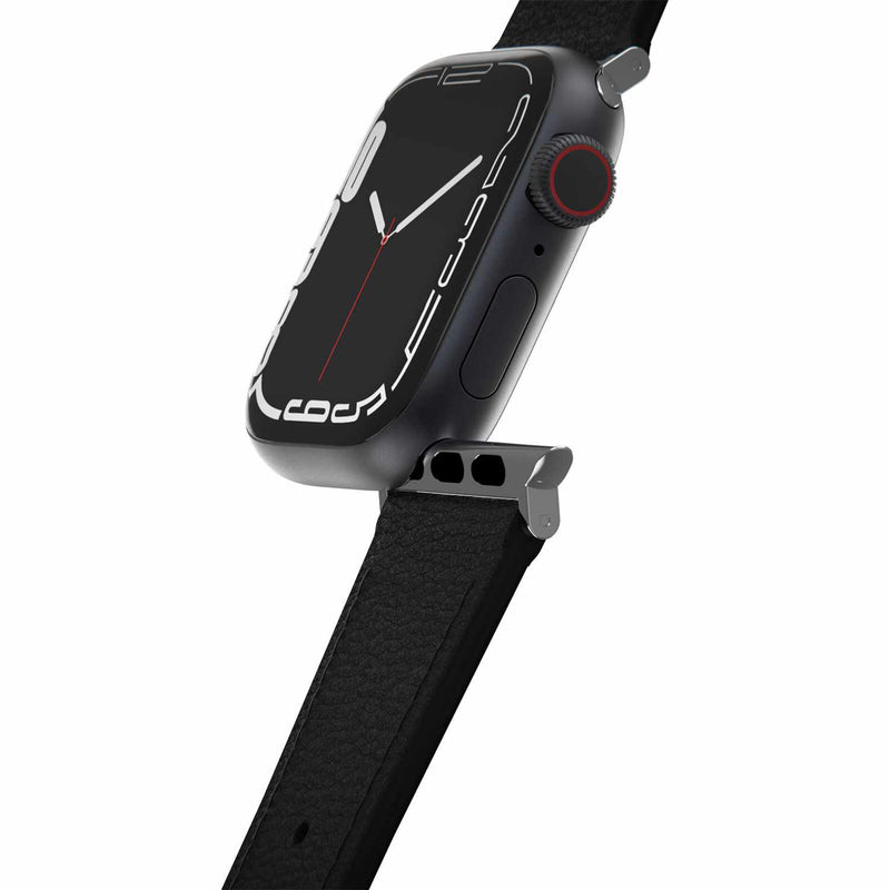 7795600 Symmetry Cactus Leather Watch Band Apple Watch 45/44/42 mm Noir Ash
