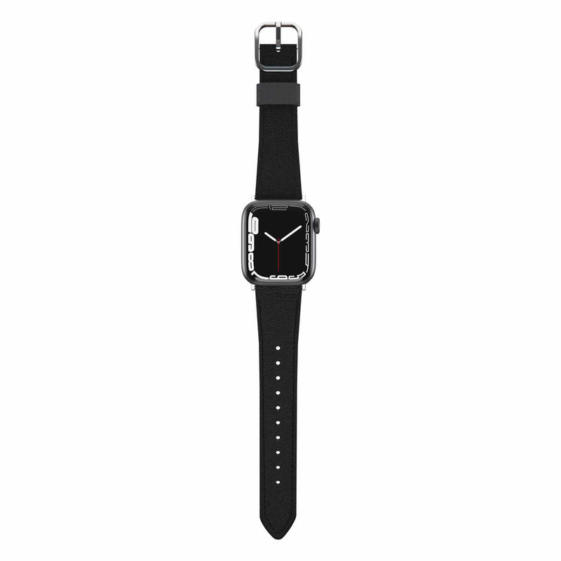 7795600 Symmetry Cactus Leather Watch Band Apple Watch 45/44/42 mm Noir Ash