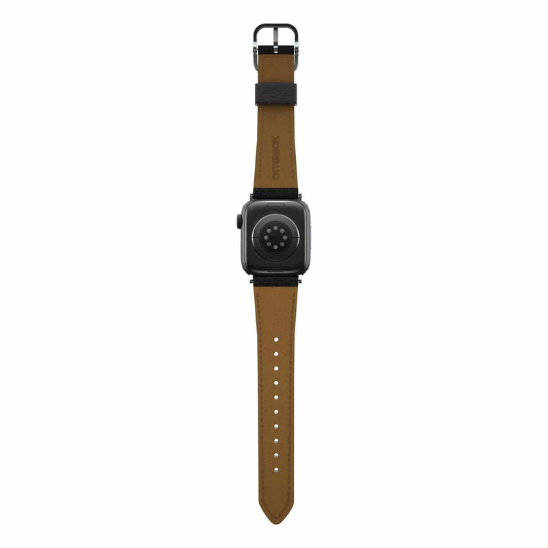 7795600 Symmetry Cactus Leather Watch Band Apple Watch 45/44/42 mm Noir Ash