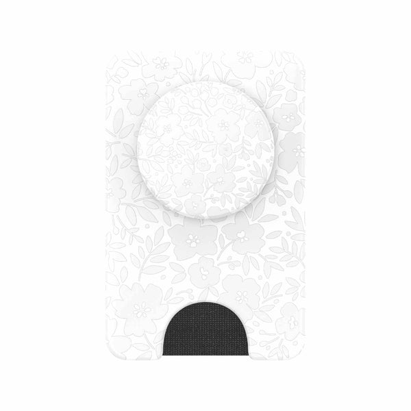 PopSockets PopWallet+ For MagSafe Round with Adapter Ring Blanc Fresh