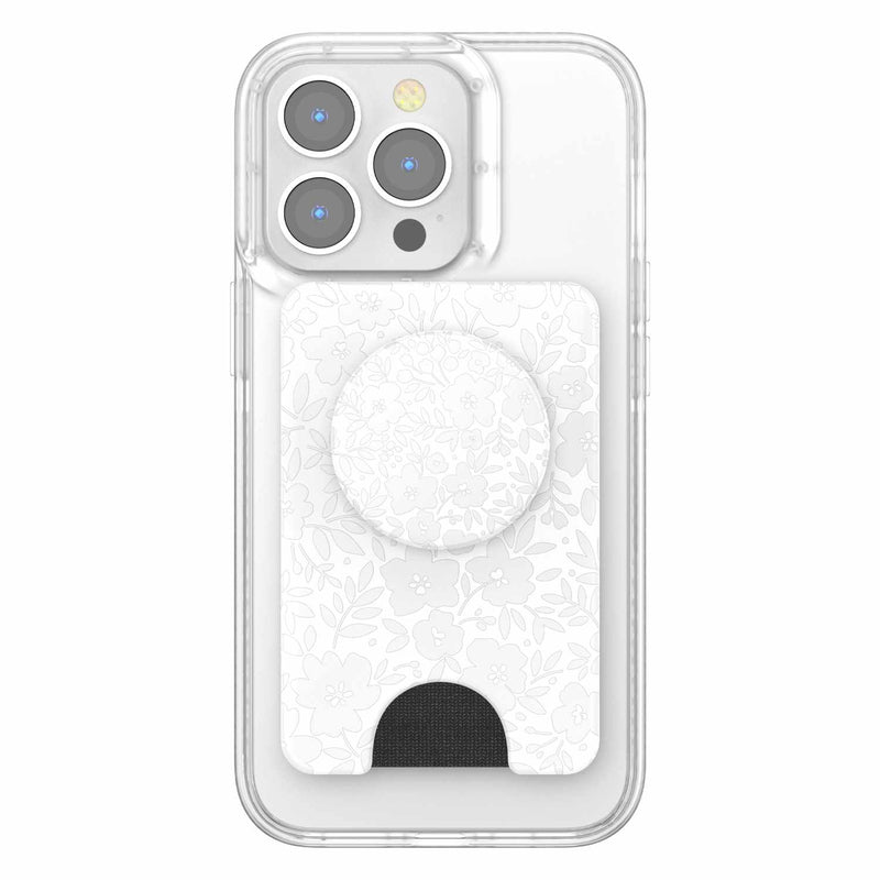 PopSockets PopWallet+ For MagSafe Round with Adapter Ring Blanc Fresh