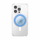 PopSockets PopGrip For MagSafe Round with Adapter Ring Blue Translucent Opalescent