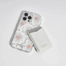 KS053070 Magnetic Wallet Compatible with MagSafe White Glitter