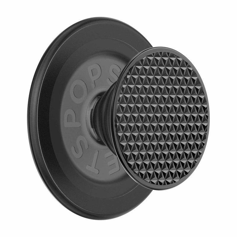 PopSockets PopGrip for MagSafe Round with Adapter Ring Triangle Knurled Black