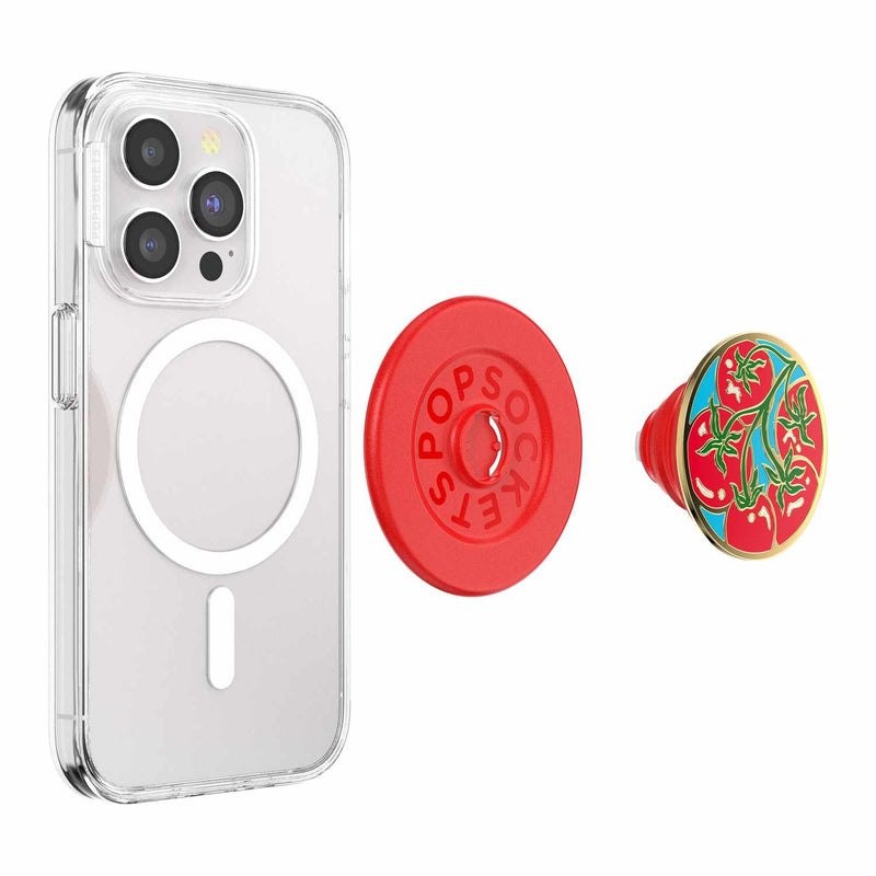 807292 PopGrip for MagSafe Round with Adapter Ring Tomato Rosso