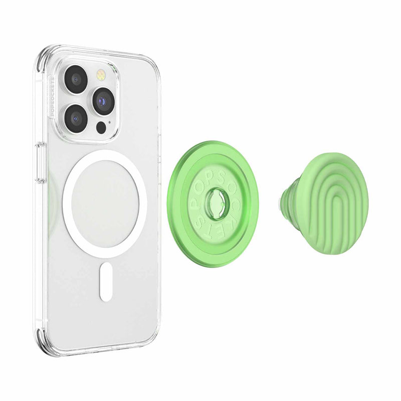808927 PopGrip for MagSafe Round with Adapter Ring PopOut Curves Matcha Dew