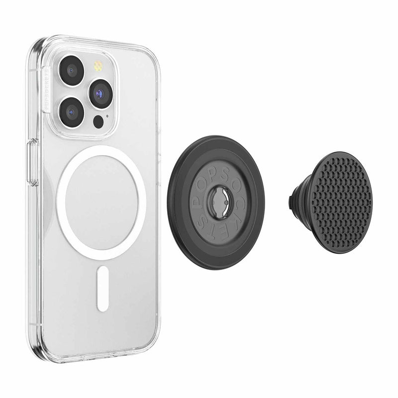 807480 PopGrip for MagSafe Round with Adapter Ring Aluminium Speakerbox