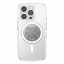PopSockets PopGrip for MagSafe Round with Adapter Ring Enamel Silver Mandala