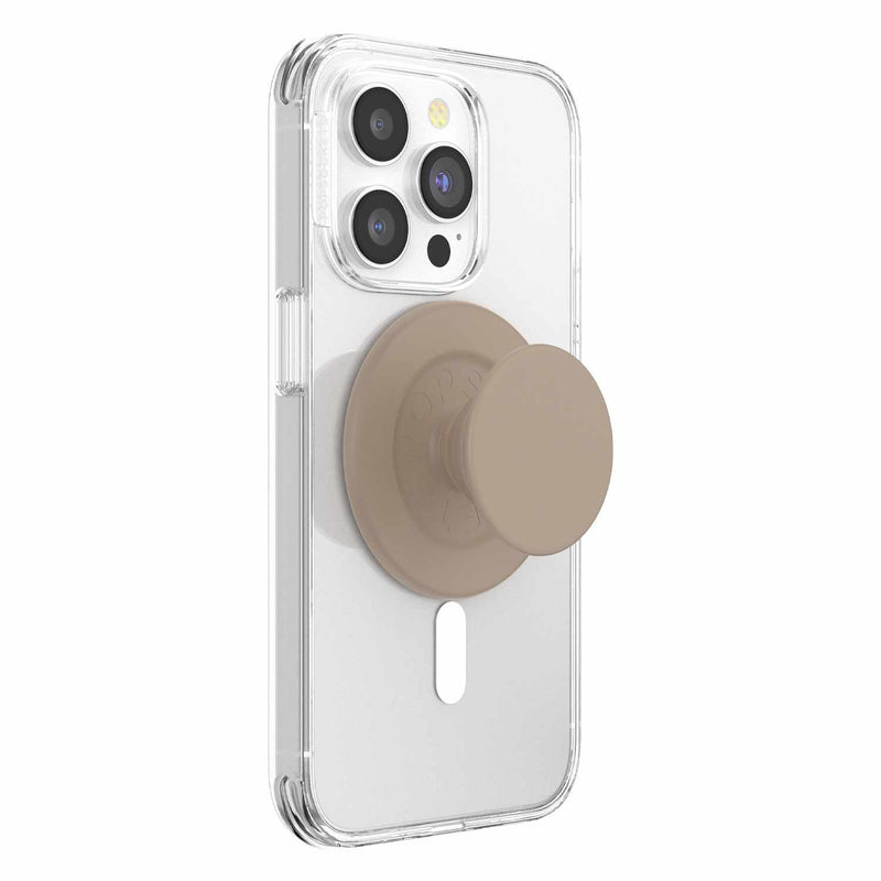 807491 PopGrip for MagSafe Round with Adapter Ring Soft Touch Latte
