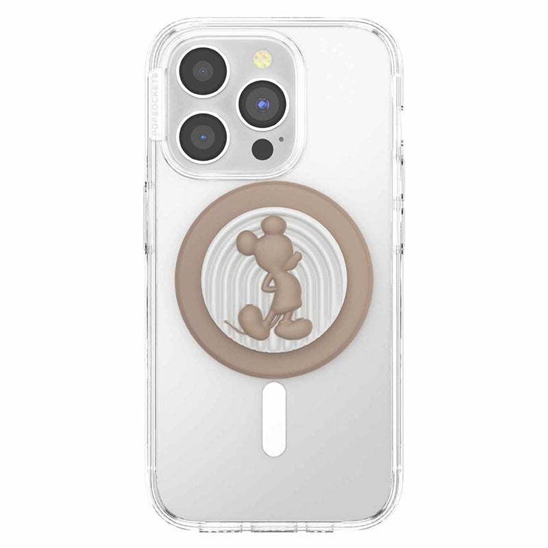 114607 PopGrip for MagSafe Round with Adapter Ring Latte Mickey